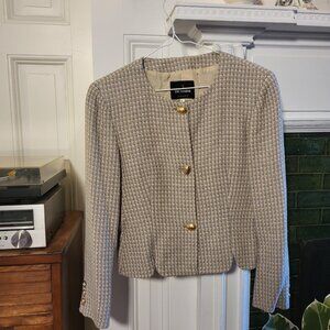 Trussardi Textured Button-Up Jacket, Size 8